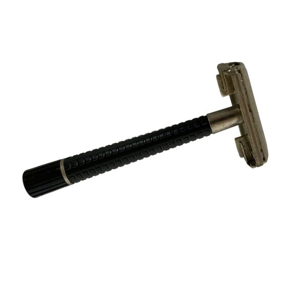 Vintage Schick Krona Double Edge Safety Razor Twist To Open 1970s Made in USA - Picture 2 of 7